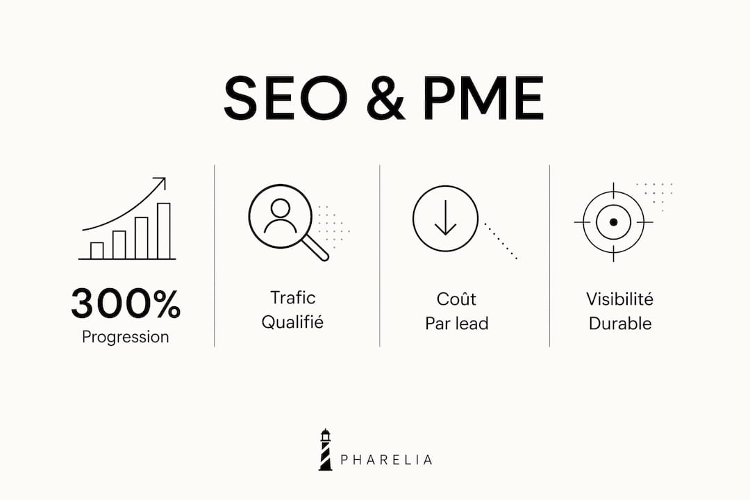 See the main benefits of organic search for small and medium-sized businesses in this visual overview.