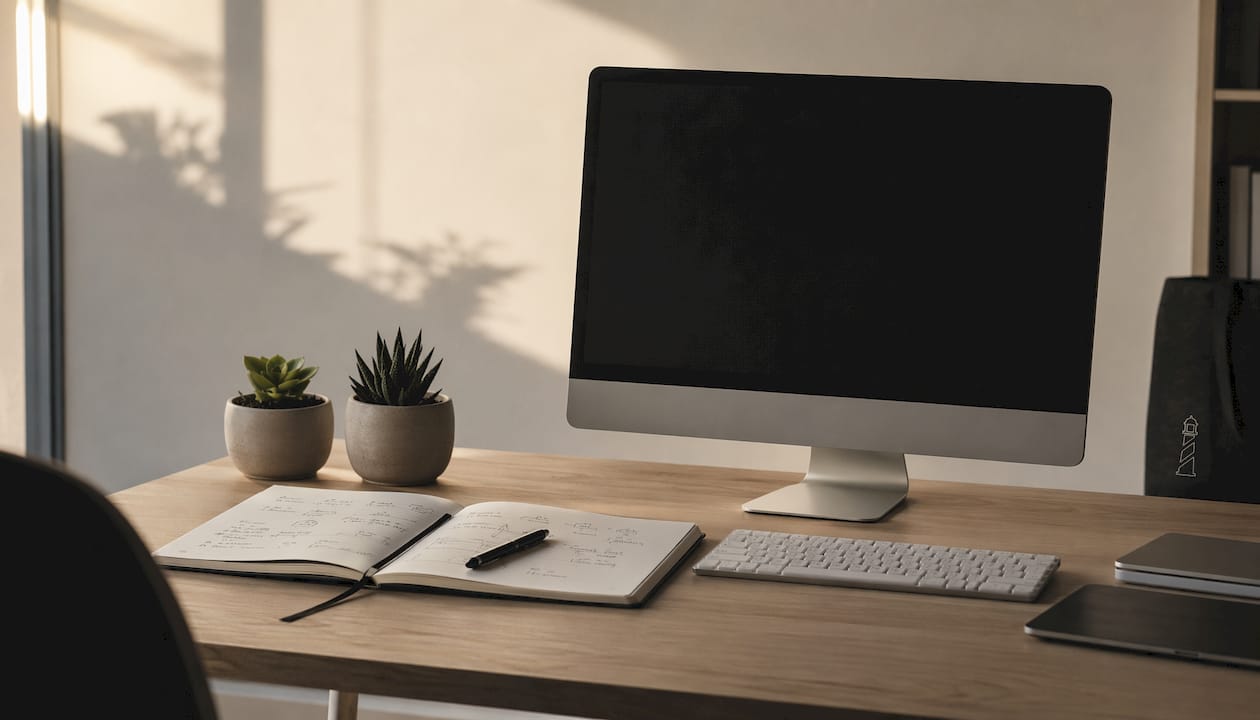 SEO analysis of a minimalist workspace